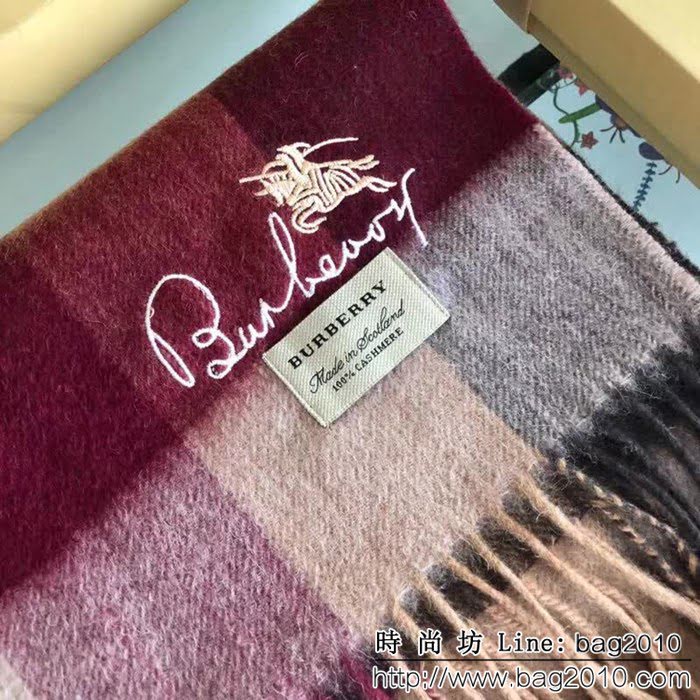 BURBERRY巴寶莉頂級品質 巴家經典格子圍巾 男女同款 LLWJ6790